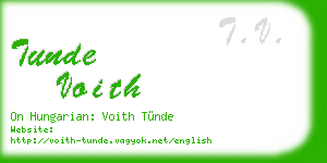 tunde voith business card